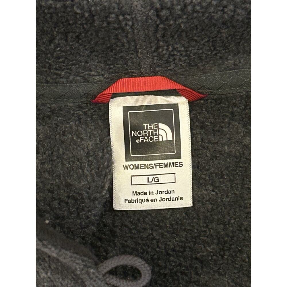 The North Face Hooded Gray Button-Up Henley Sweater Women's size L - Picture 3 of 3
